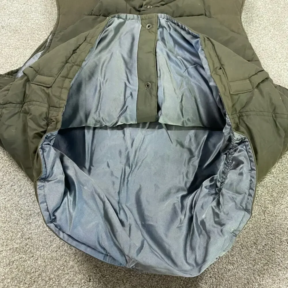 VTG Gap Puffer Vest Mens L Full Zip Gorpcore Down Green Warm 90s Outdoor Ski